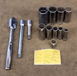 12 Williams Socket Deep Well Extension Ratchet B-52EHA 3/8" Drive Sae Set Usa. Fixed Price $65.30.
