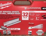 Milwaukee 48-22-9508 3/8" Drive 32 Piece Metric Ratchet & Socket Set. Fixed Price $125.00.