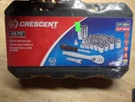 New Crescent 45PC. Socket Set Sae/mm 1/4" & 3/8" Drive 6/12 Pt. # CSWS13N ... Fixed Price $50.00.