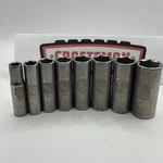 Craftsman 8PC Deep Socket Set 3/8 Drive 6 Point Sae Usa Made 45835-45843. Fixed Price $50.73.