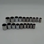 19 1/2 Drive 12 Point Craftsman Sockets, Standard Metric.. Fixed Price $49.95.