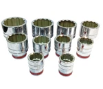10PC Kt Pro Industrial Inch Drive 12 Point Large Sizes Standard Sae Socket Set. Fixed Price $249.95.