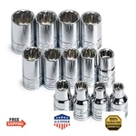 Sk Tools Usa 3/8" Drive, 13 Piece, 12 Point, Standard Metric Chrome Socket Set:. Fixed Price $114.22.