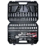 Amm Mechanics Tool Set, 1/4 In, 3/8 And 1/2 Drive 202PC Socket. Fixed Price $100.96.