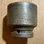 Williams 7-666 2-1/16 Impact Socket Usa Point. Fixed Price $25.00.