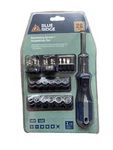 Blue Ridge Tools 26PC Ratcheting Socket And Screwdriving Set BR9210U (complete). Fixed Price $17.00.