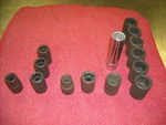 Lot Of 1/2" Drive Sockets, 14PC Total, 13PC 1PC Non-impact, Usa Made Nos. Fixed Price $45.00.