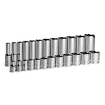 Capri Tools 3/8 In. Drive Shallow And Deep 6-POINT Socket Set, Sae, 24-PIECE. Fixed Price $64.99.