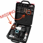 Husky 4-PC Air Tool Kit W/ 1/2-IN.IMPACT, 3/8-IN. Ratchet & Diegrinder. Fixed Price $84.95.