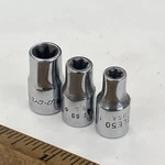 Pc Snap-on 1/4" Drive Inverse Torx Sockets Usa, TLE50, TLE60, TLE80A M0375. Fixed Price $30.76.