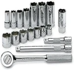 Sk 94520 18 Pc 3/8" Sae Socket Ratchet Set Extension Driver Tool Brand New!!!. Fixed Price $149.95.