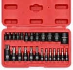 Mixpower Piece Torx And Socket Set, 13 Star Bits T8-T60,E4-E22(25PCS). Fixed Price $33.85.