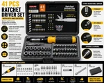 Sterling Tools 41PCS Ratchet Driver Set W/ Bits Sockets Adjustable 3-WAY. Fixed Price $19.50.