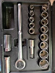 Craftsman 17PC 1/2" Drive Ratchet Socket Set Complete Vintage 934830 Usa Tools. Fixed Price $40.00.