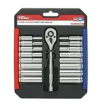 19 Piece 1/4 Inch Drive Ratchet Set Hand Tool, Deep Sockets, 43233. Fixed Price $28.78.