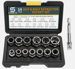 14 Pcs Nut & Bolt Extractor Kit, Of Removal Tool Set, Socket. Fixed Price $26.99.