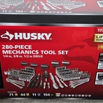 Husky 280-PIECE Mechanics Tool Set 1/4 3/8 1/2 Drive Sae Metric H280MTS. Fixed Price $120.00.
