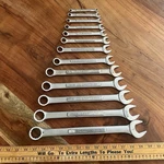 Vintage Craftsman Combination Wrench Set 13PC Sae 12PT Vv Made Usa 1/4"- 1". Fixed Price $129.99.