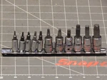 Read Snap On 11PC 1/4" 3/8" Torx Star Bit Socket Driver Set T8 T55. Fixed Price $120.89.