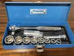 Kraeuter Fine Tools 3/8 Drive 10PC Socket Set W/ Ratchet & 3" Extension Usa Made. Fixed Price $45.00.