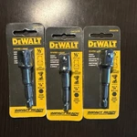 3 Dewalt DW2547IR 1/4" Impact Hex To 1/2" Socket Adapter, Length New. Fixed Price $11.00.