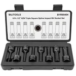 Bilitools 8-PIECE Impact Xzn Triple Square Spline Bit Socket Set 1/2 Inch Drive. Fixed Price $48.18.