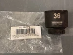 Westward Impact Socket: 1/2" Drive Size, 36 Mm 6-PT, Std, Black Ox.. Fixed Price $12.75.