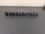 #BO195 Matco Tools Adv 3/8 Drive Short Shallow Impact Socket Metric 6 Point Set. Fixed Price $79.95.