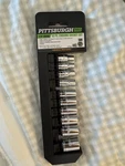 Pittsburgh Pro 1/4 Drive Sae Socket Set 10 Pc Chrome + Ratchet Handle. Fixed Price $25.99.