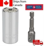 2 X Universal Socket Wrench Magical Grip Alligator Multi Tool With Drill Adapter. Fixed Price $25.34.