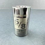 Craftsman 5/8 Sae 1/2 Drive 12 Point Deep Socket Usa 34043. Fixed Price $12.85.