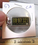 1953 California #8B97321 Dav Mini License Plate Tag Key Chain Disabled Am Vet. Fixed Price $9.99.