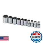 Sk Tools Usa 1/4" Drive, 10 Piece, 12 Point, Standard, Sae, Chrome Socket Set: 3. Fixed Price $101.53.