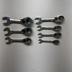 Bluepoint BOERS708, 7PC, Stubby, Reversible Ratcheting Wrench Set 5/16"-3/4" Sae. Fixed Price $110.00.