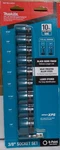 Makita E-01672 Sae 10 Piece Impact 3/8 Inch Drive Point Socket Set. Fixed Price $29.99.