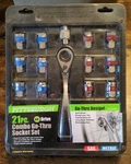 Pittsburgh Sae & Metric 3/4 Drive 21 Pc Combo Go-thru Socket Set,ratchet 6-POINT. Fixed Price $19.95.