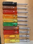 Used Proto 10 Pc Hollow Round Shank Nut Driver Set 3/16" 5/8" J9200DB. Fixed Price $109.95.