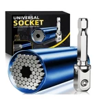 Universal Socket Tool Wrench Set With Power Drill Adapter - New In Box. Fixed Price $10.00.