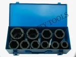 10 Pc 1" One Inch Drive Deep Big Size Air Black Impact Socket Wrench Tool Set. Fixed Price $94.95.