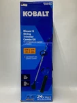 Kobalt 24-VOLT Cordless Battery Trimmer And Blower Kit (UD2120624). Fixed Price $130.00.