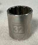 Craftsman Usa 32MM 12 Point 1/2" Drive Easy Read Socket 45927. Fixed Price $9.99.