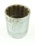 Husky 1-1/4" Point Shallow Chrome Socket 1/2" Drive CT1240 Usa. Fixed Price $6.25.