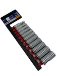 Kobalt Standard #0338616 3/8-IN Drive 11PC Deep Socket Set Sae 12-POINT. Fixed Price $21.99.