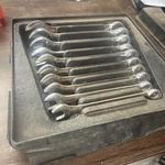 Snap-on Set 10 Pc Metric Open End Short Wrench Box Combination. Fixed Price $190.00.