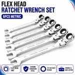 1PC Flexible Head Ratcheting Wrench 72 Tooth Mirror Finish Spanner Hand Tool Kit. Fixed Price $35.00.