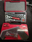 Teng Tools 1/4DR Metric Set Locking Flex Head Ratchet Socket/bit. Fixed Price $134.99.
