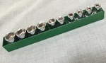 1/4" Drive 10 Piece Socket Set + Metal Tray - 6 Point Metric Ry Taiwan. Fixed Price $24.50.
