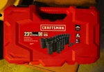 New Craftsman 1/2-IN Drive Sae/metric Impact Socket Set 23PC CMMT169 (FVS036365). Fixed Price $129.99.