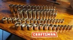 Craftsman 56PC Short & Deep 3/8 Dr Sae Metric 6PT Ratchet Wrench Socket Set. Fixed Price $80.25.
