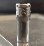 Snap-on Tools Nice TMMS7 7MM 1/4" Dr. Metric Semi-deep 6 Pt. Chrome Socket 1990. Fixed Price $26.99.
